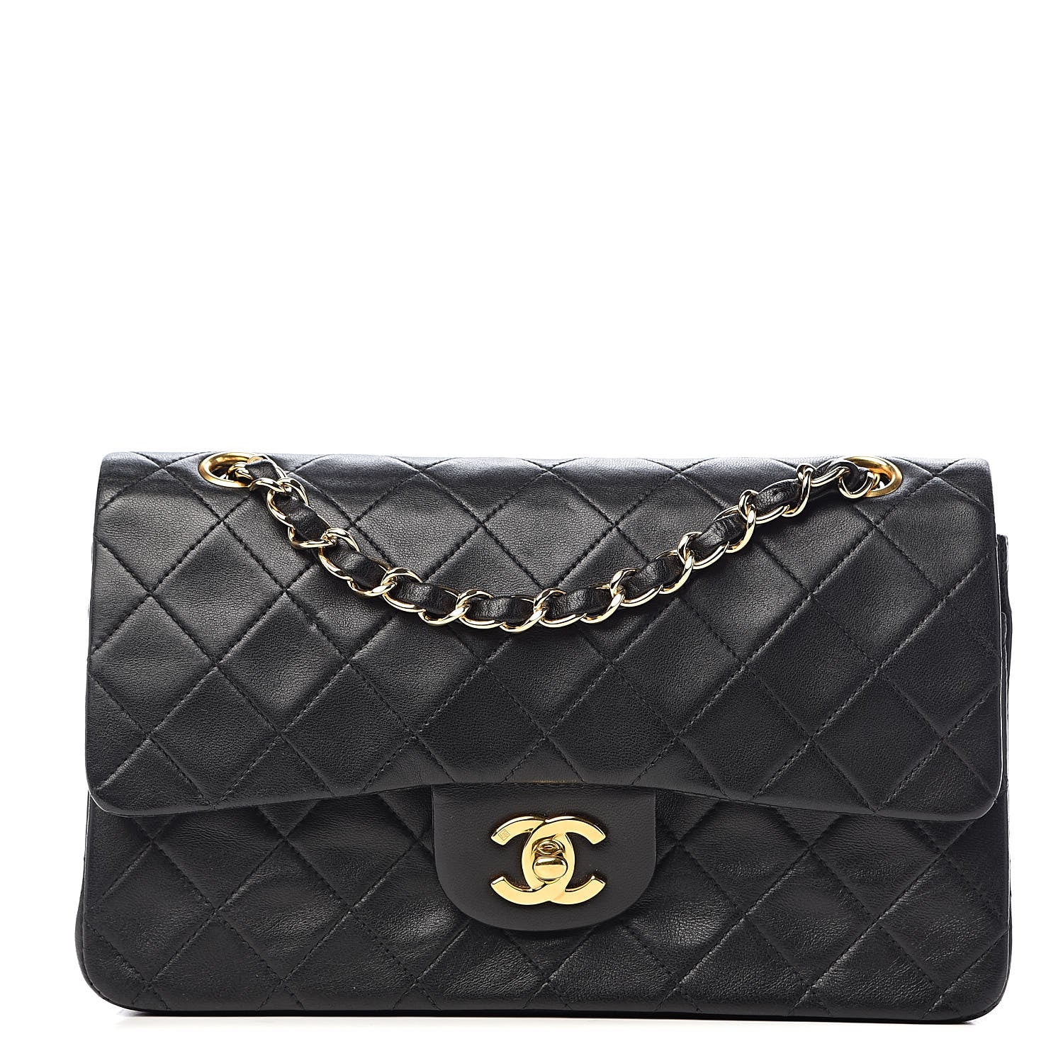 Chanel Lambskin Quilted Small Double Flap Black 1 of 15