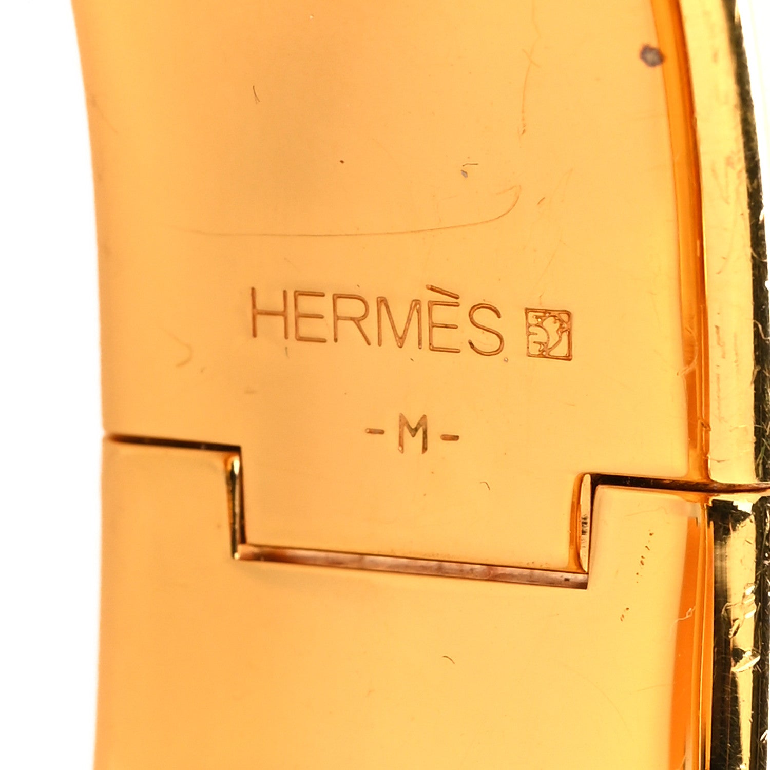 Hermes Enamel Wide Clic Clac H Bracelet GM Orange 4 of 4