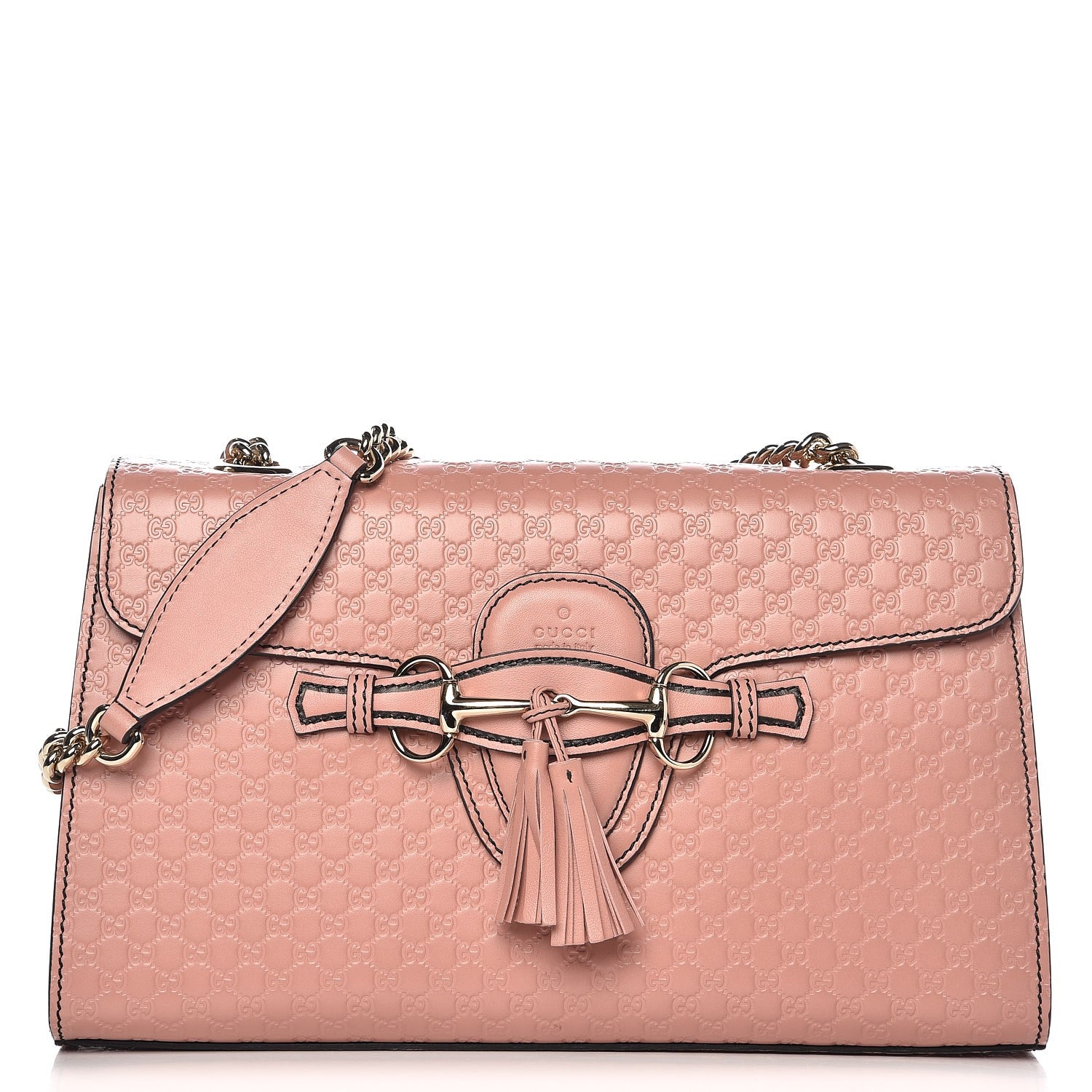 Gucci Microguccissima Medium Emily Chain Shoulder Bag Soft Pink 1 of 8