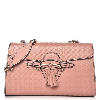 Gucci Microguccissima Medium Emily Chain Shoulder Bag Soft Pink 1 of 8