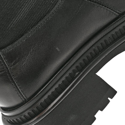 Chanel Calfskin Patent Cap Toe Ankle Boots 36 Black 12 of 13