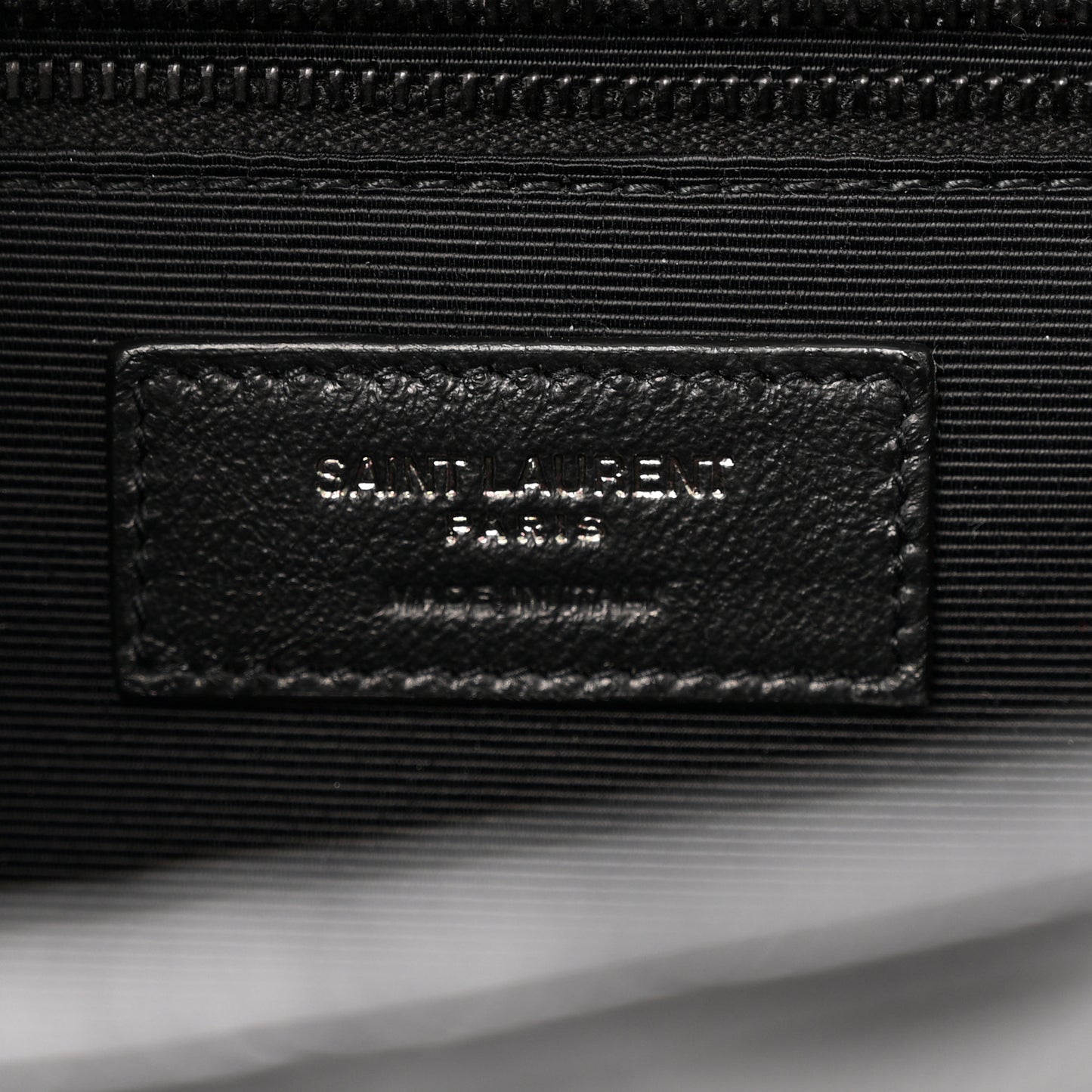 Grain De Poudre Textured Mixed Matelasse Large Triquilt Monogram Monochrome Satchel Black