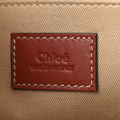 Chloe Calfskin Medium Woody Ribbon Tote Sepia Brown 6 of 14