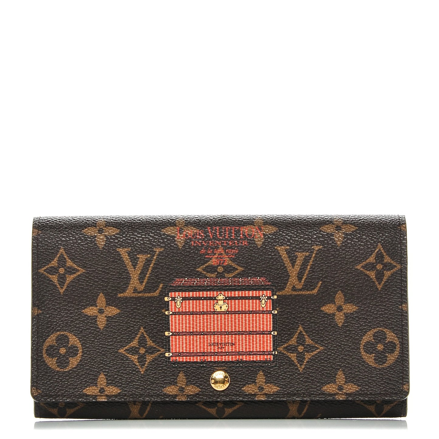 Monogram Trunks and Locks Sarah Wallet