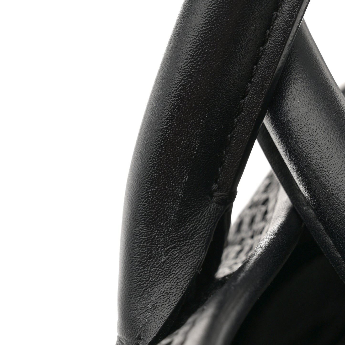 Calfskin Perforated Up In The Air Tote Black