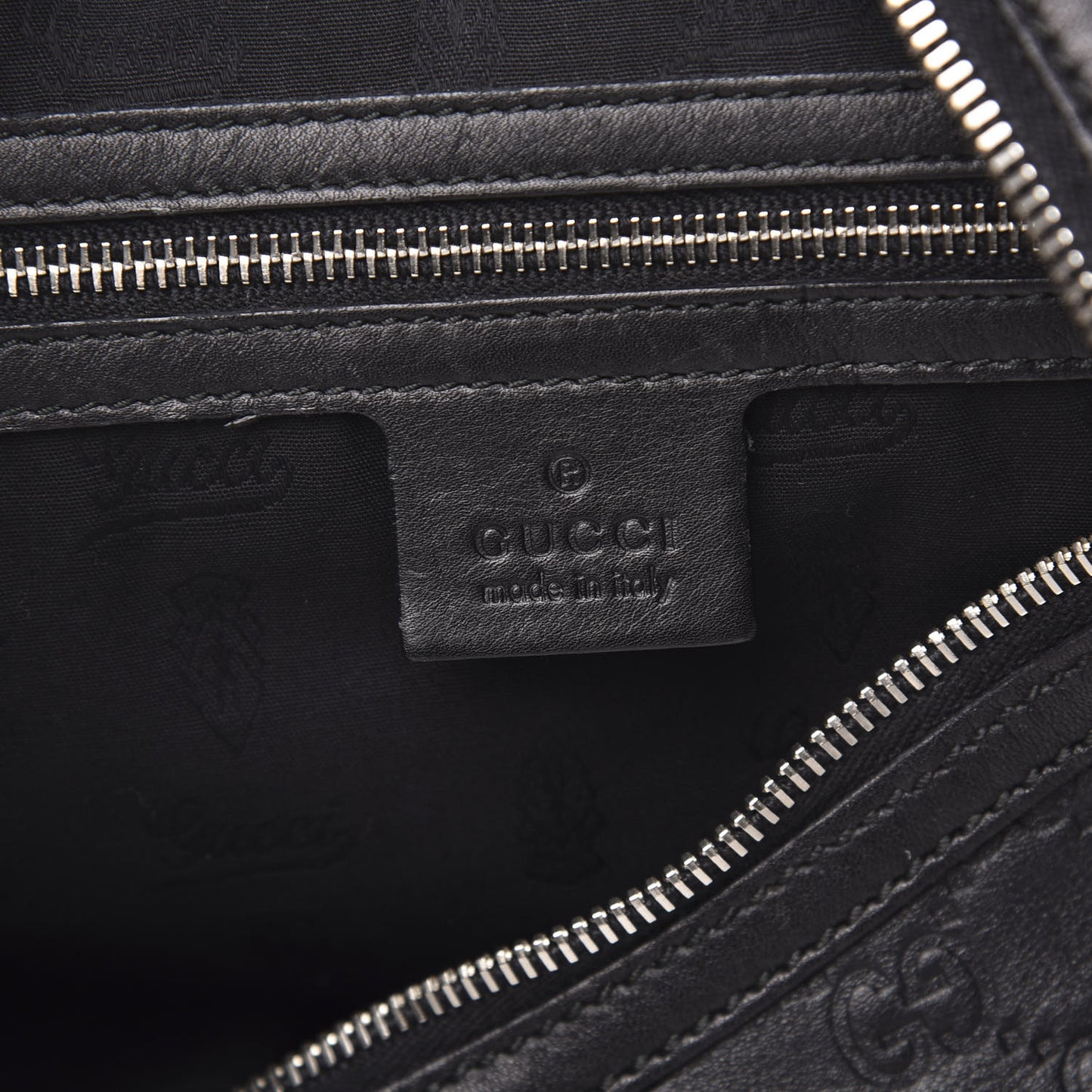 Guccissima Large GG Twins Hobo Black
