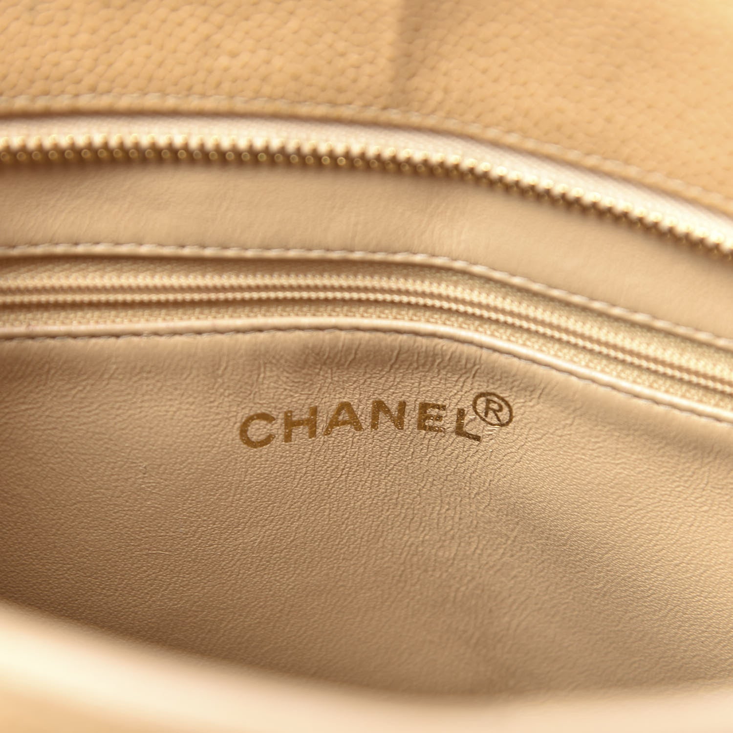 Chanel Caviar Quilted Medallion Tote Beige 7 of 10