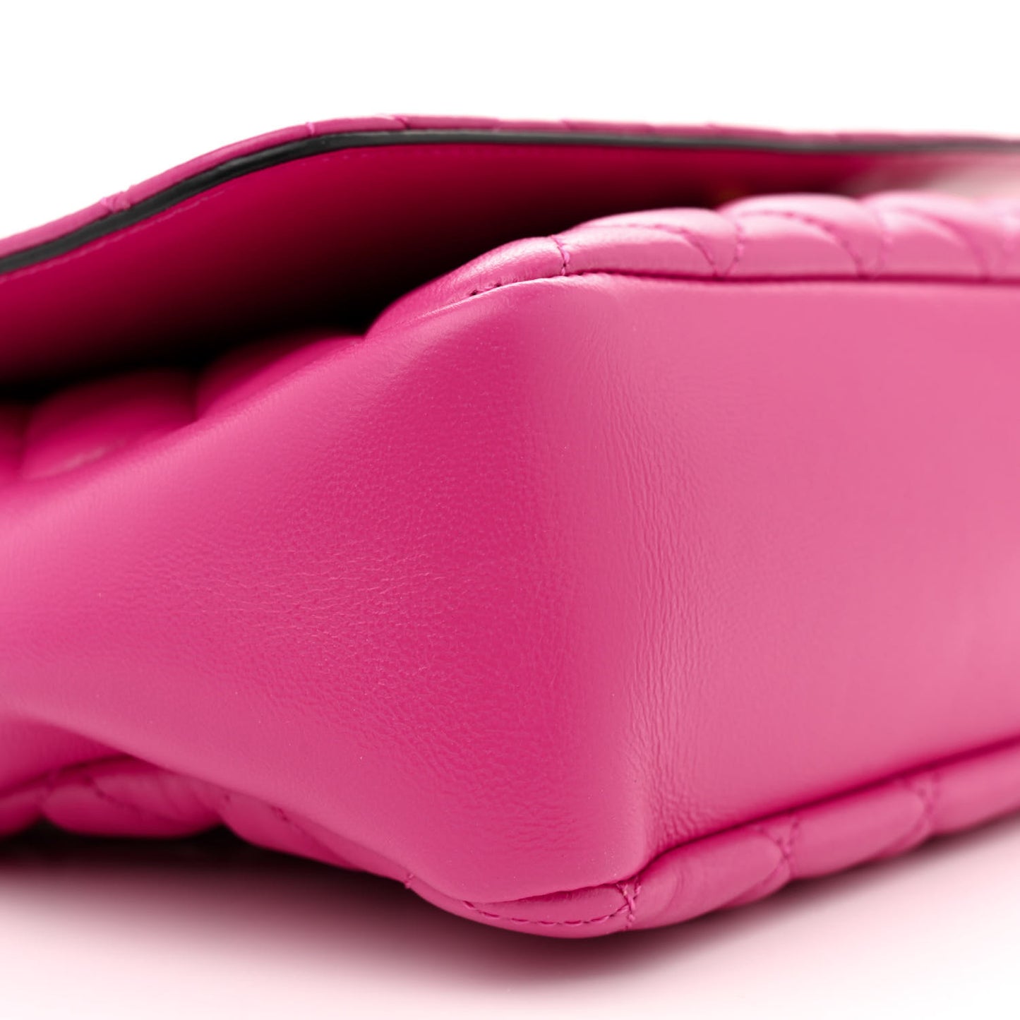 Nappa Quilted Medusa Chain Crossbody Pink