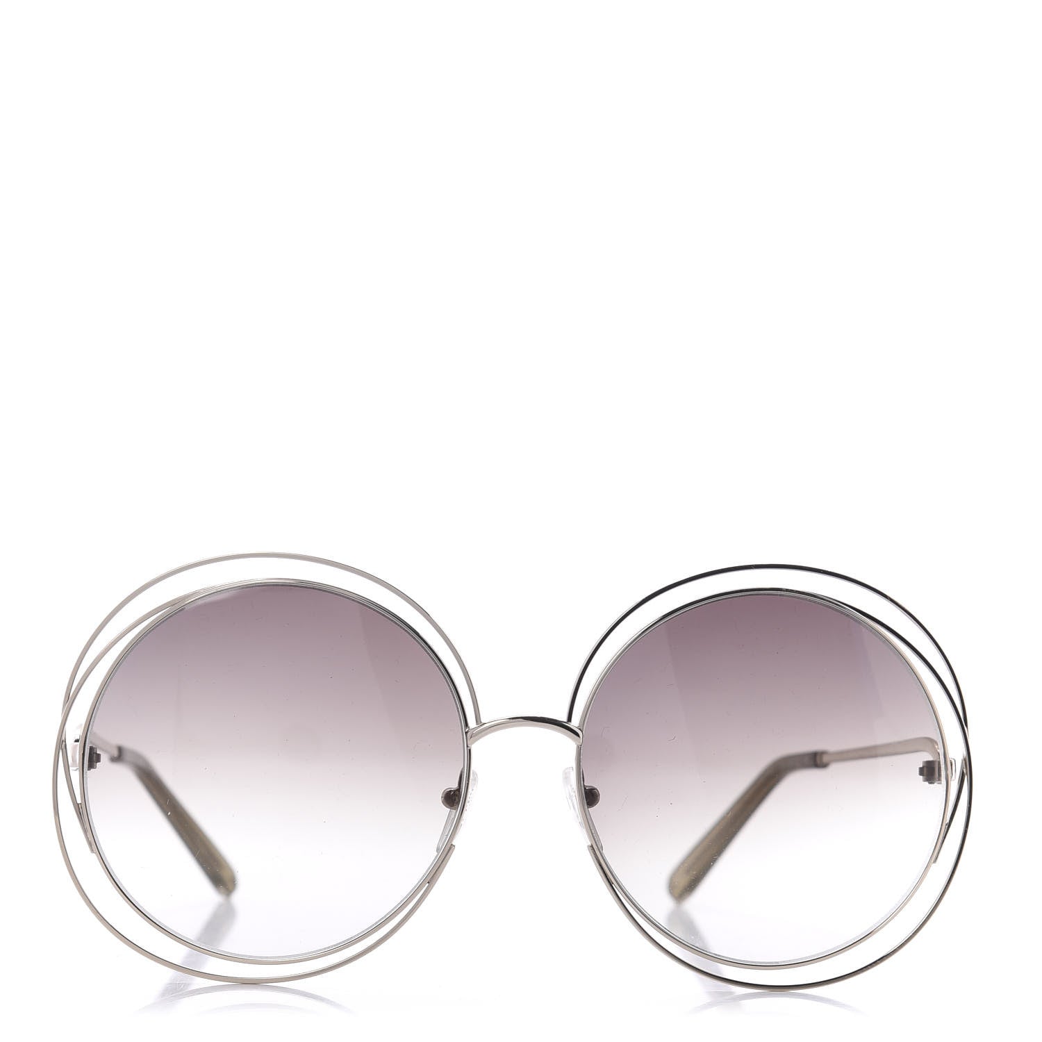 Chloe Oversize Round Carlina Oversized Round Sunglasses CE114S Grey Metallic 2 of 7