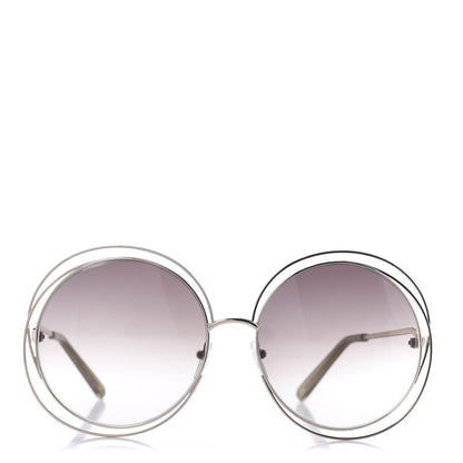 Chloe Oversize Round Carlina Oversized Round Sunglasses CE114S Grey Metallic 2 of 7