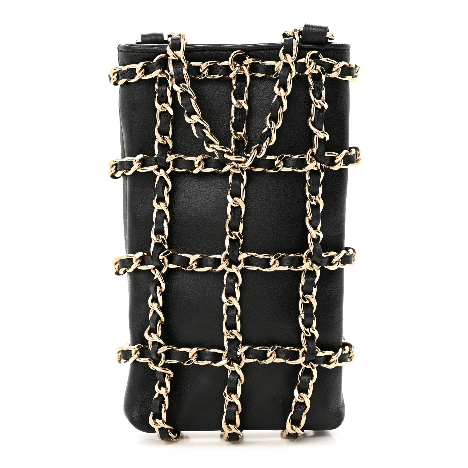Chanel Lambskin Tech Me Out Clutch With Chain Black 1 of 10