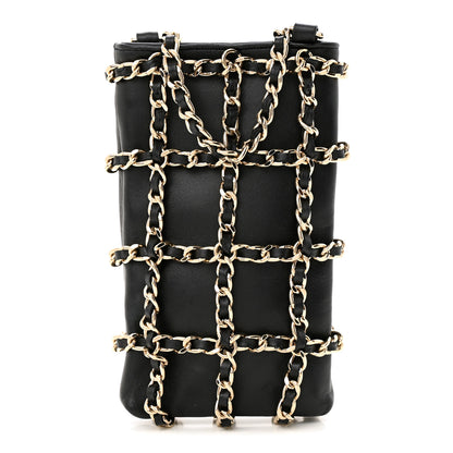 Chanel Lambskin Tech Me Out Clutch With Chain Black 1 of 10