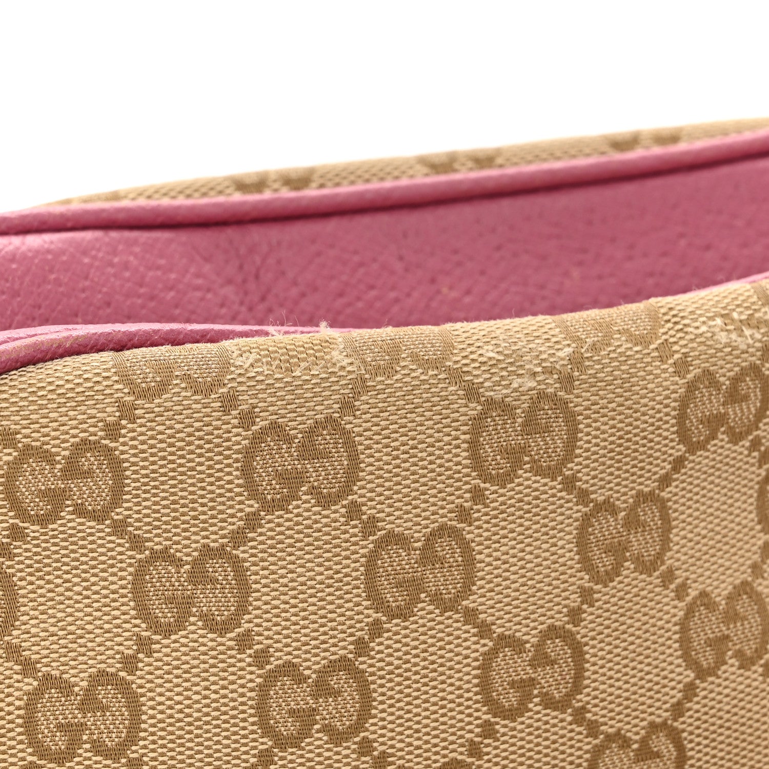 Gucci Monogram Textured Calfskin Mini Bree Messenger Bag Beige Ebony Peonia Flower 14 of 18