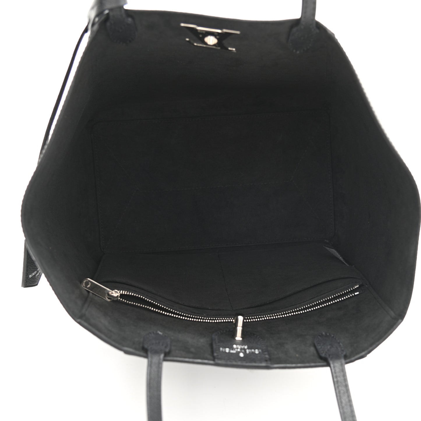 Calfskin Lockme Go Tote Black