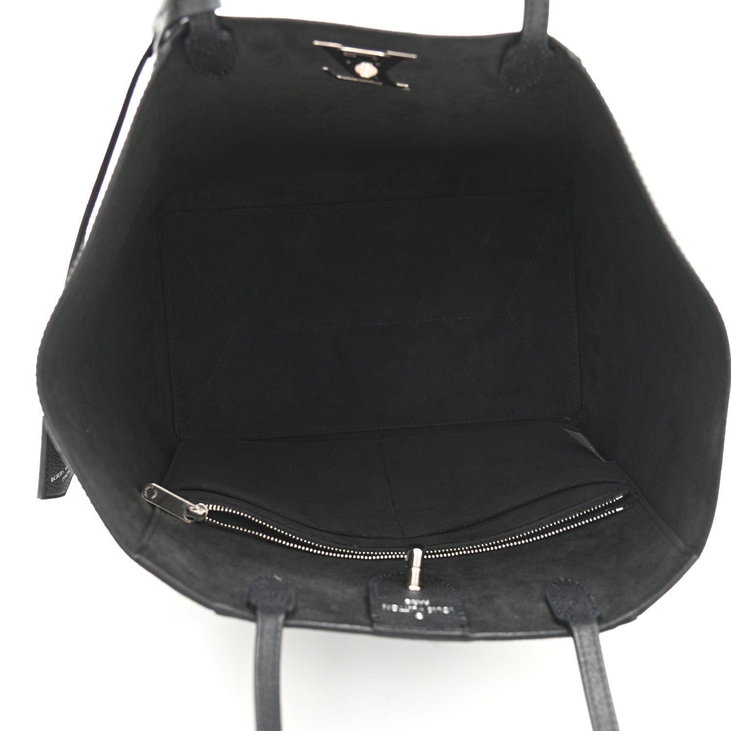 Louis Vuitton Calfskin Lockme Go Tote Black 5 of 12
