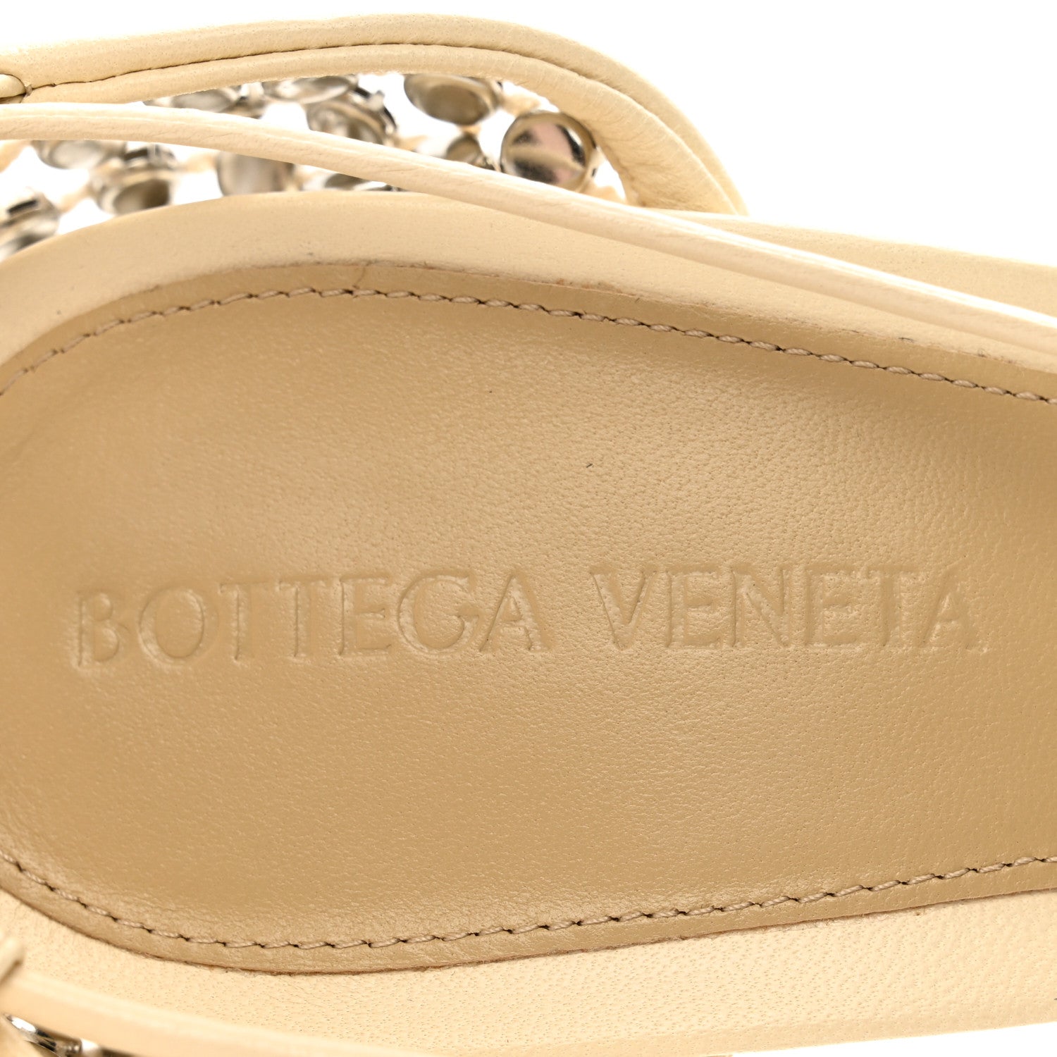 Bottega Veneta Mesh Nappa Crystal Embellished Sparkle Stretch Ankle Tie Sandals 39.5 Toile 7 of 14