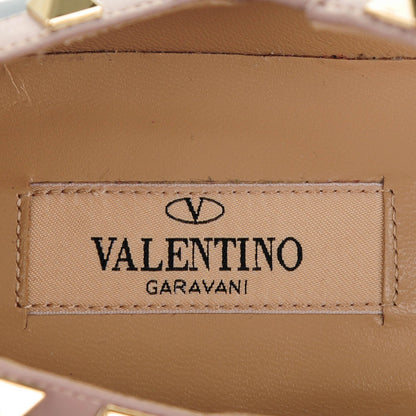 Valentino Garavani Nappa Rockstud Cage Ballerina Flats 35 Black Poudre 7 of 9