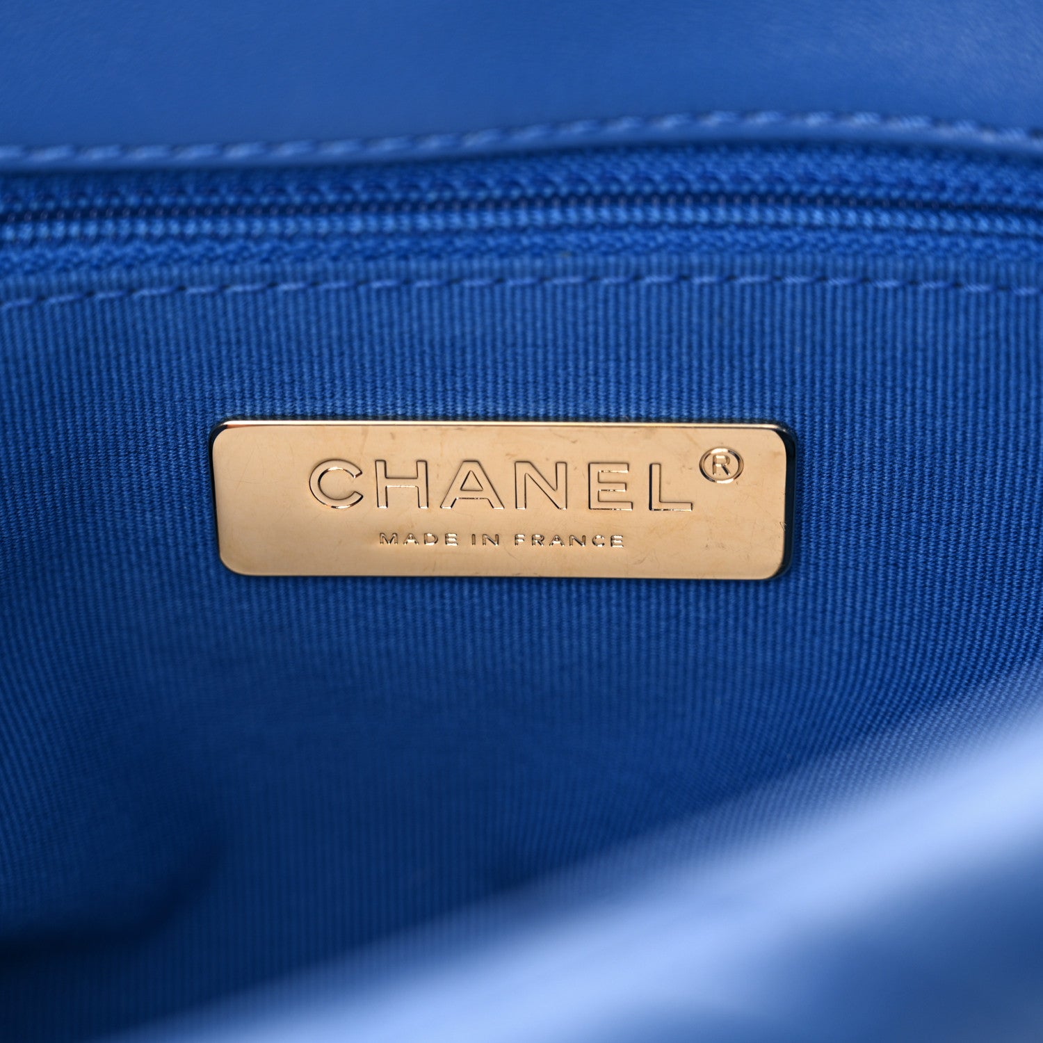 Chanel Lambskin Quilted Medium Chanel 19 Flap Blue 6 of 11