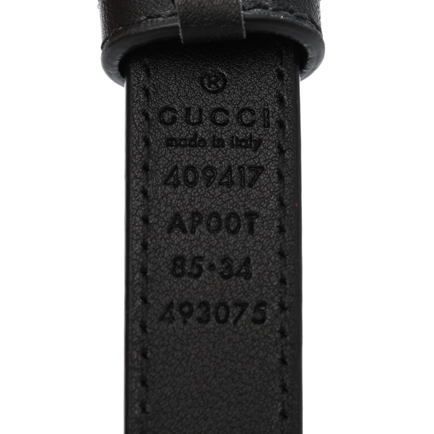 Calfskin Double G 20mm Belt 85 34 Black