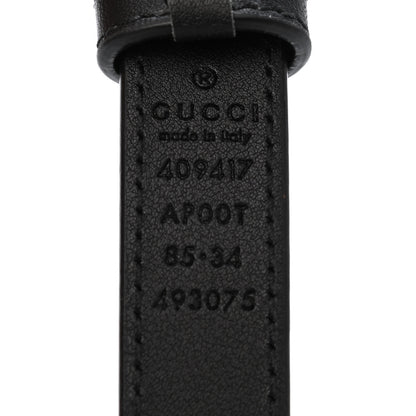 Gucci Calfskin Double G 20mm Belt 85 34 Black 3 of 5