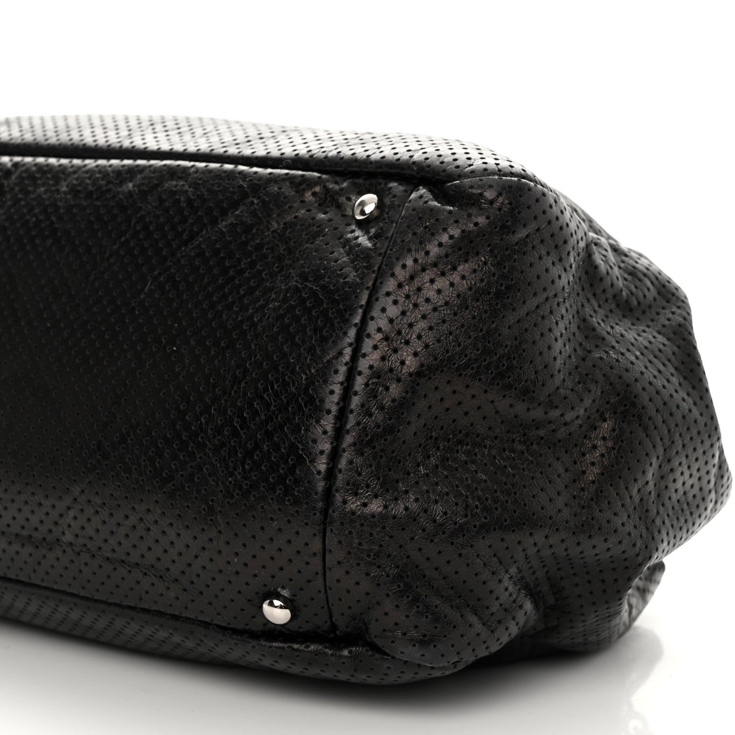 Chanel Calfskin Perforated Large Drill Accordion Flap Black 10 of 10