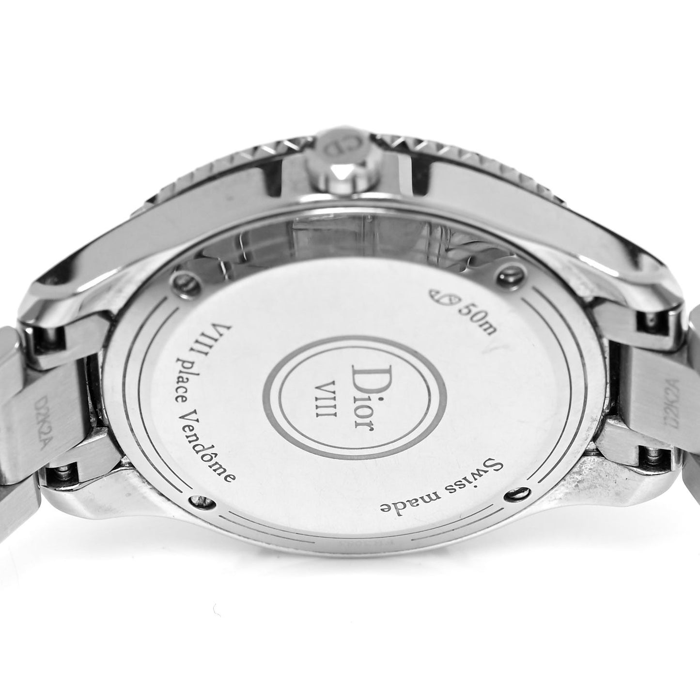 Stainless Steel Diamond 33mm Dior VIII Montaigne Quartz Watch Champagne