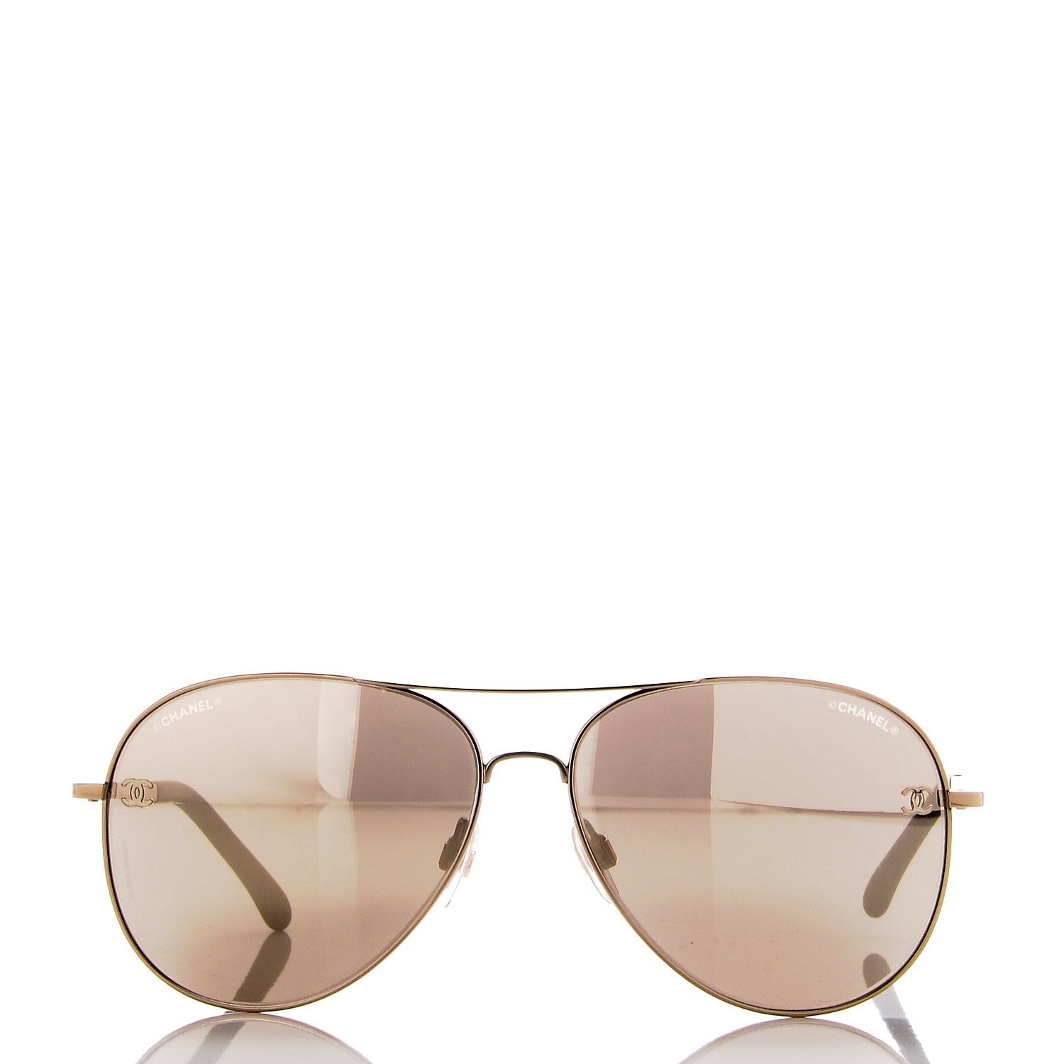 Chanel Metal Aviator CC Sunglasses 4189-T-Q Brown 2 of 9