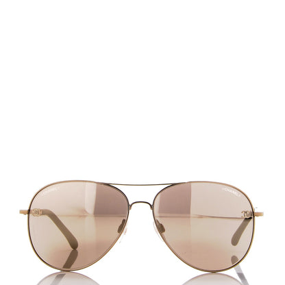 Chanel Metal Aviator CC Sunglasses 4189-T-Q Brown 2 of 9