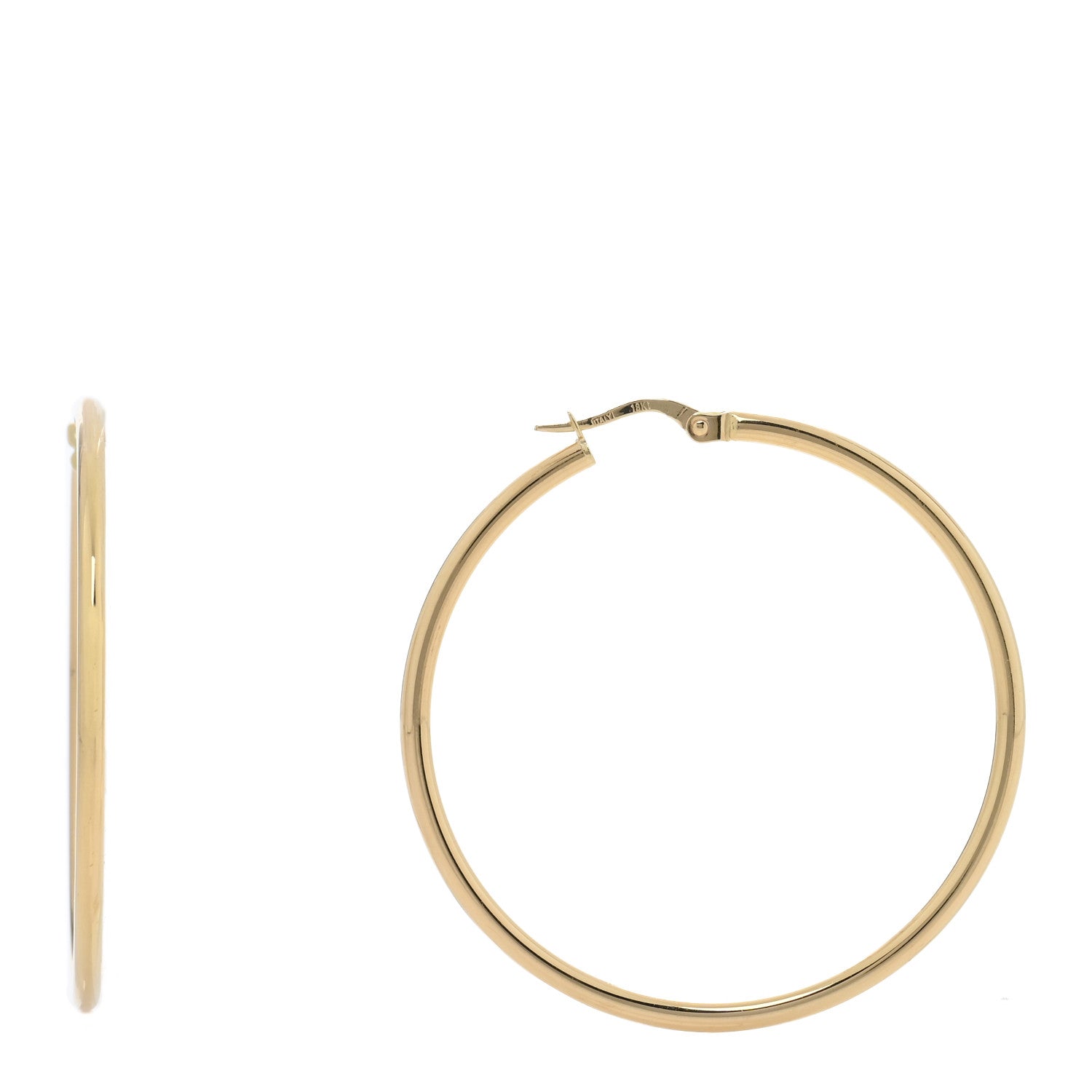 Roberto Coin 18K Yellow Gold Large Hoop Earrings 1 of 5