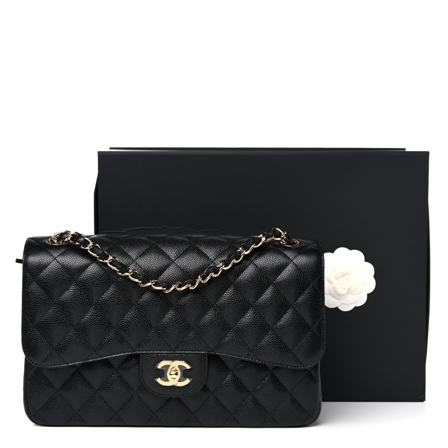 Chanel Caviar Quilted Jumbo Double Flap Black 9 of 9