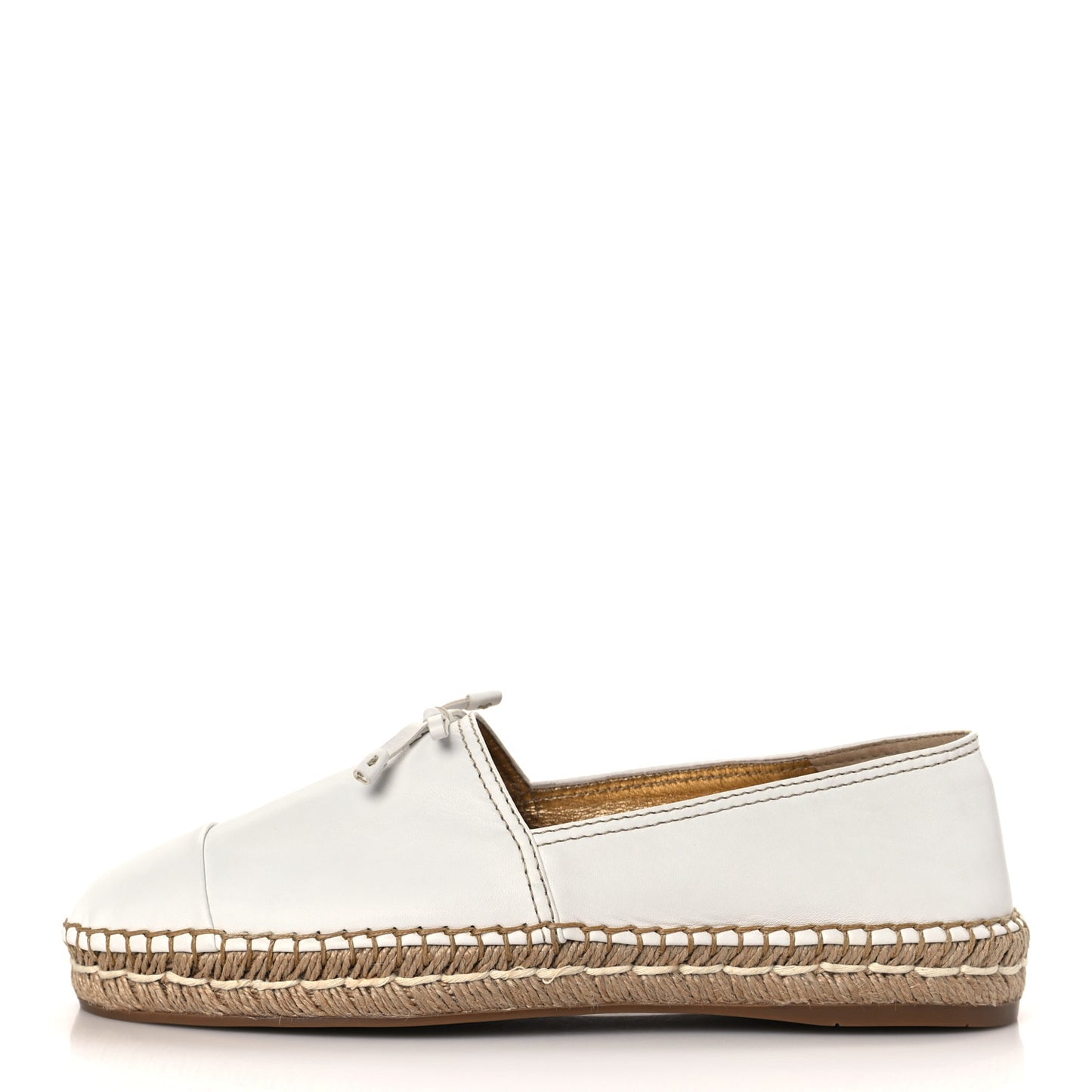 Nappa Logo Cap Toe 20mm Espadrilles 38.5 White