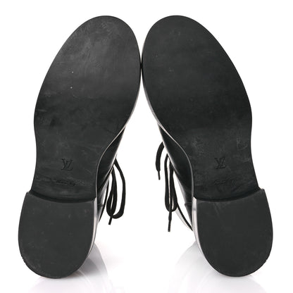 Louis Vuitton Calfskin Wonderland Ranger Boots 38.5 Black 6 of 9