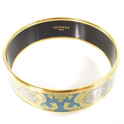 Hermes Enamel BRACELET Bangle Birds Yellow 5 of 7