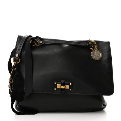 Lanvin Calfskin Medium Happy Shoulder Bag Black 1 of 8