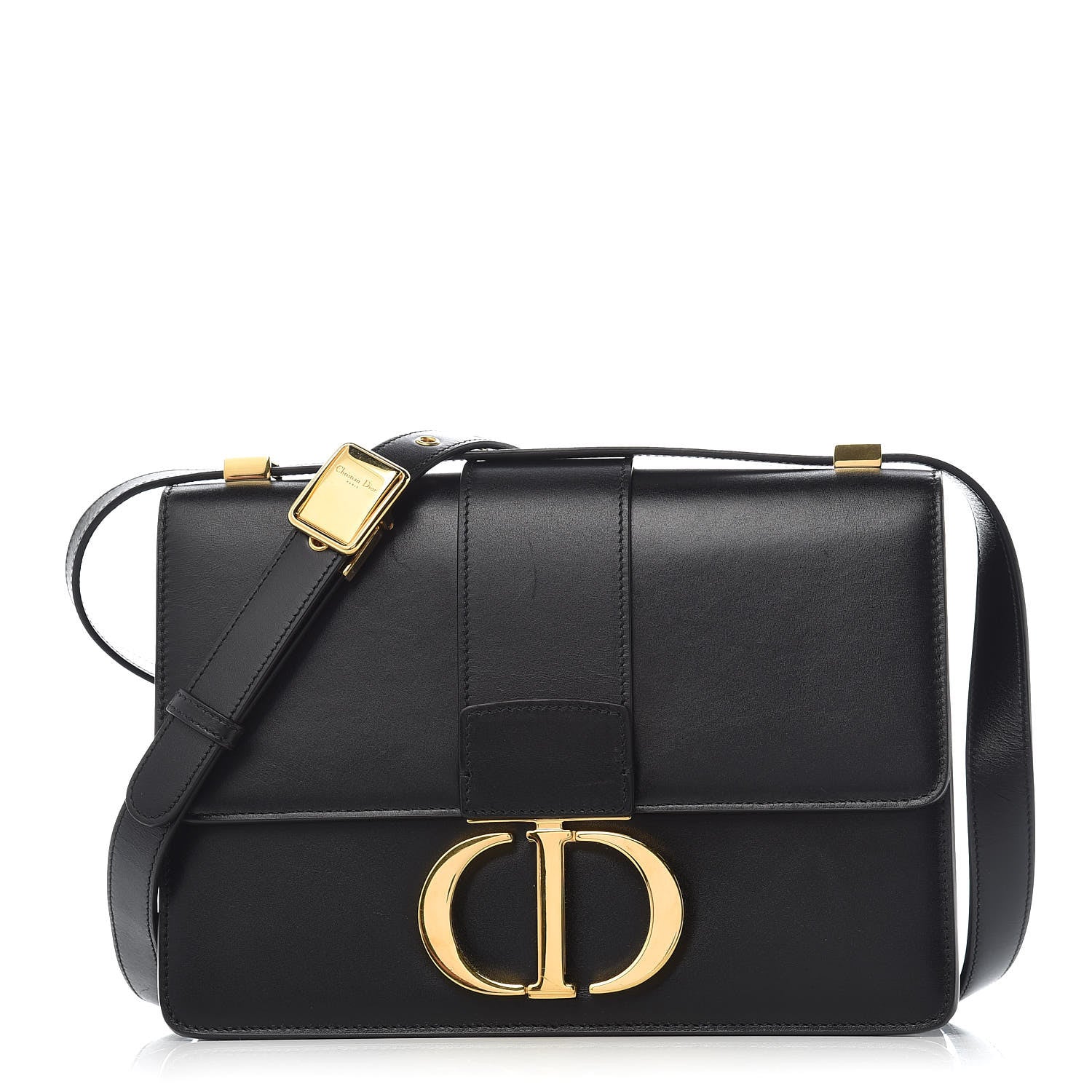 Christian Dior Smooth Calfskin 30 Montaigne Flap Bag Black 1 of 9