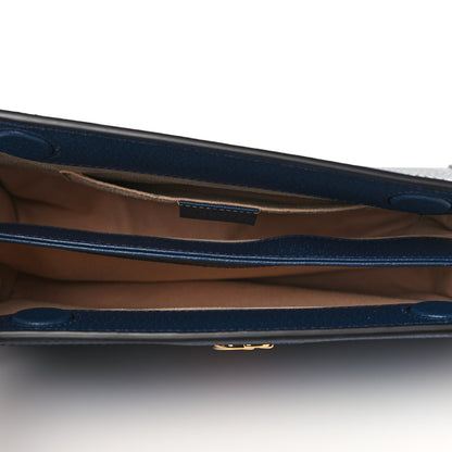 Gucci Textured Calfskin Web Small Ophidia Chain Shoulder Bag Blue Agata 5 of 11