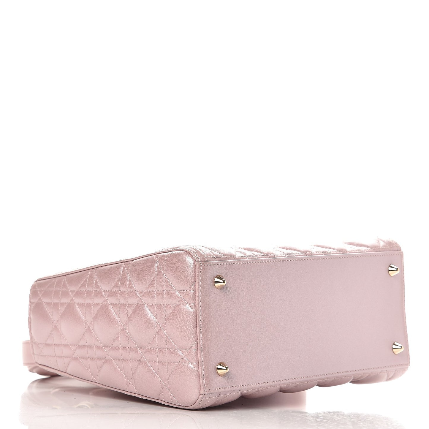 Pearly Lambskin Cannage Medium Lady Dior Lotus