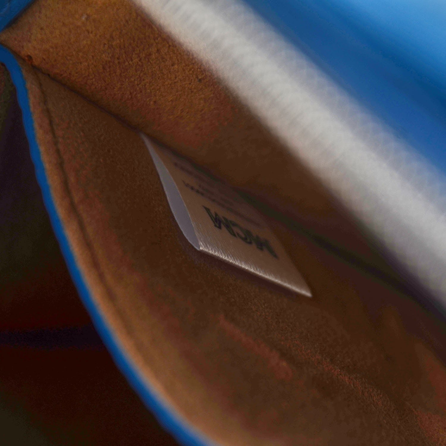 MCM Grained Calfskin Medium Milla Tote Tile Blue 9 of 9