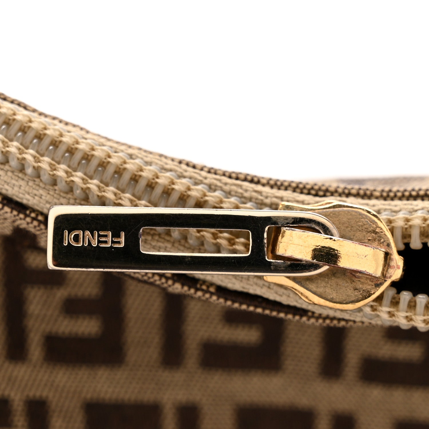 Fendi Zucchino Small Pochette Tobacco 1790496 – FASHIONPHILE