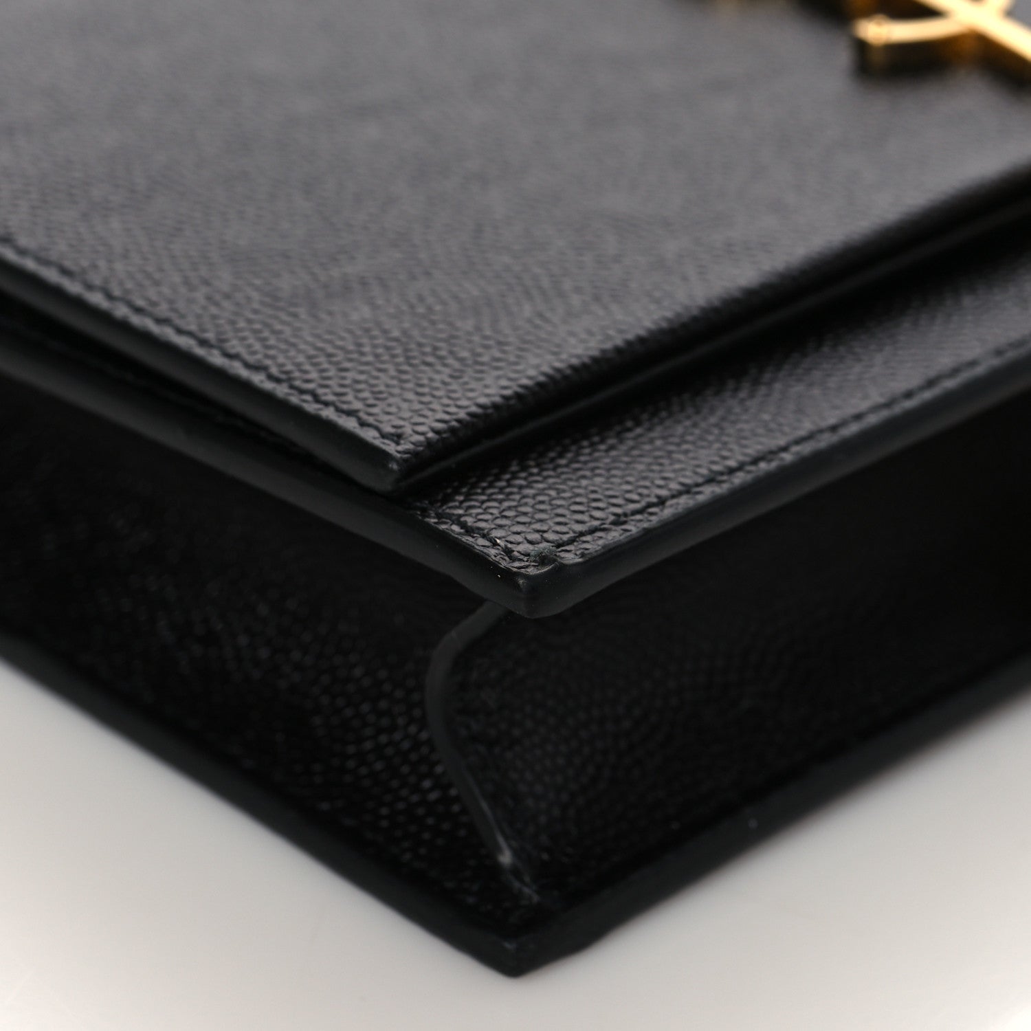 Saint Laurent Grain De Poudre Classic Monogram Kate Tassel Chain Wallet Black 8 of 10