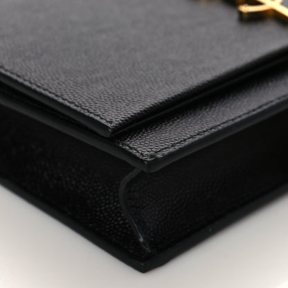 Saint Laurent Grain De Poudre Classic Monogram Kate Tassel Chain Wallet Black 8 of 10