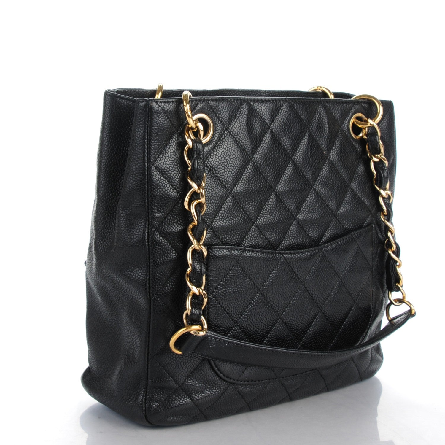 Chanel Caviar Quilted Petit Shopping Tote PST Black 3 of 8