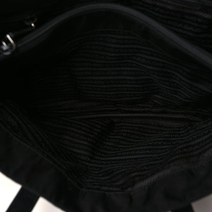 Prada Nylon Vela Drawstring Shopping Tote Black 4 of 7