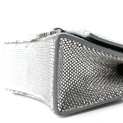 Balenciaga Strass Suede Hourglass Top Handle Bag XS Smoke Grey Crystal 9 of 9
