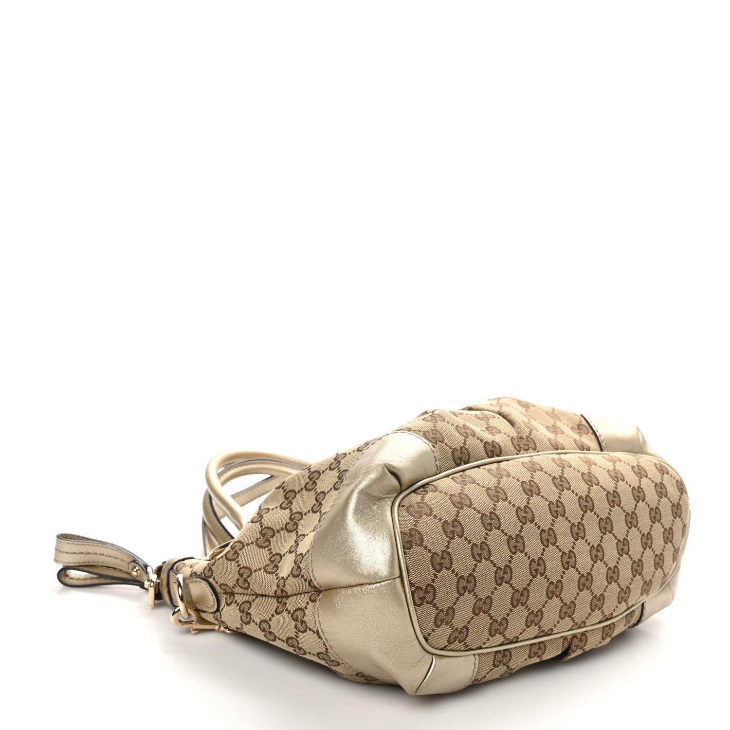 Gucci Monogram Medium Sukey Top Handle Gold 4 of 11