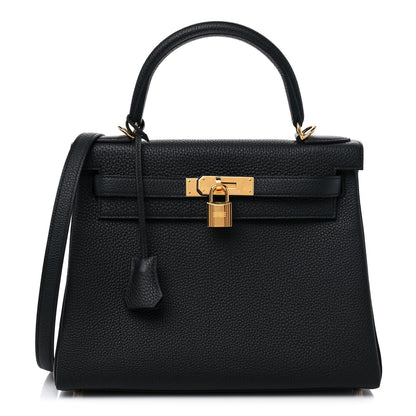Hermes Togo Kelly Retourne 28 Black 1 of 10