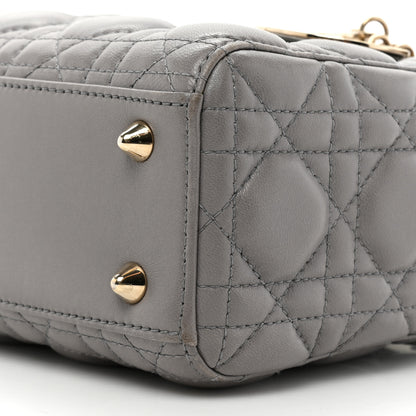 Christian Dior Lambskin Cannage Small Lucky Badges My Lady Dior Grey 8 of 19