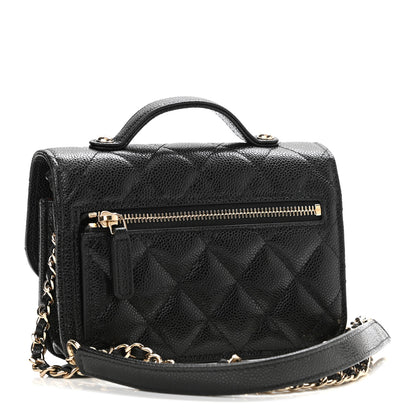 Chanel Caviar Quilted Business Affinity Clutch With Chain Black 3 of 13