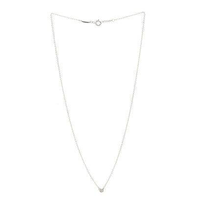 Tiffany Sterling Silver Diamond .03ct Elsa Peretti Diamonds by the Yard Pendant Necklace 3 of 6