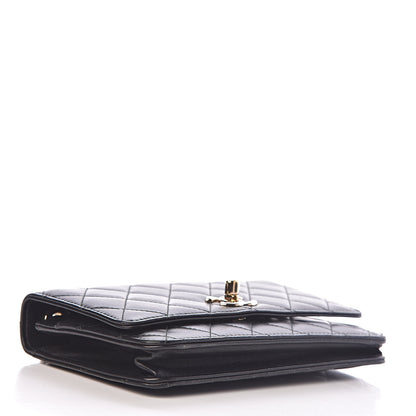 Chanel Lambskin Quilted Trendy CC Wallet On Chain WOC Black 4 of 17